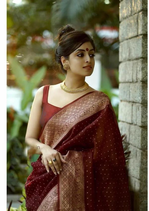 Maroon_Woven_Kanjivaram_Silk_Saree_with_Saree_Cover